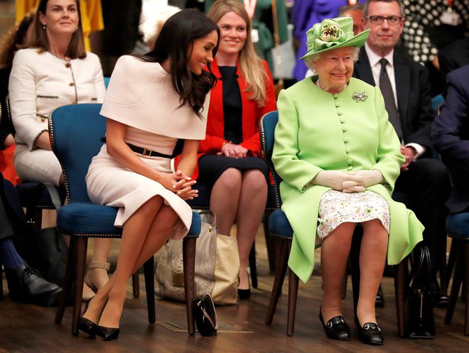 Lani se je kraljici na uradnem obisku pridružila Meghan. FOTO: Guliver/getty Images