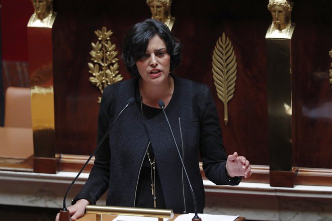 Avtorica slovitega zakona, francoska ministrica za delo Myriam El Khomri FOTOGRAFIJI: Reuters