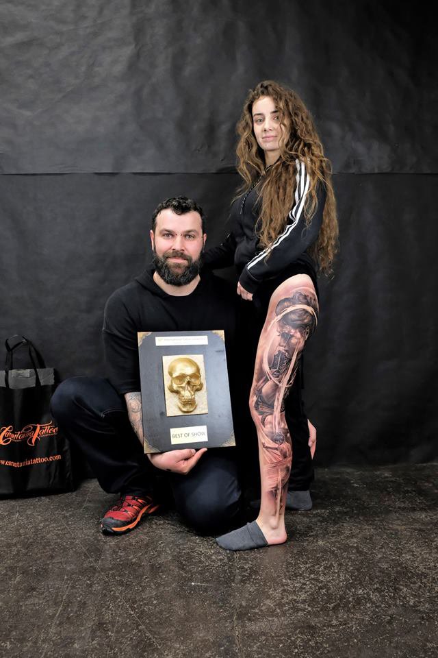 Eno zmagovalnih umetnin je prispeval tetovator Dean iz studia Laibachink. FOTO: Tattoo Convention