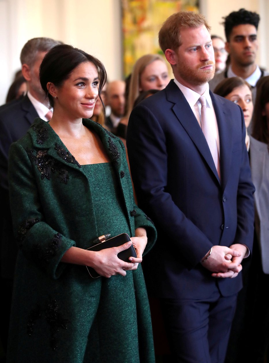 Fotografija: Britanski princ Harry in njegove žena Meghan. FOTO: Chris Jackson, Pool New Reuters