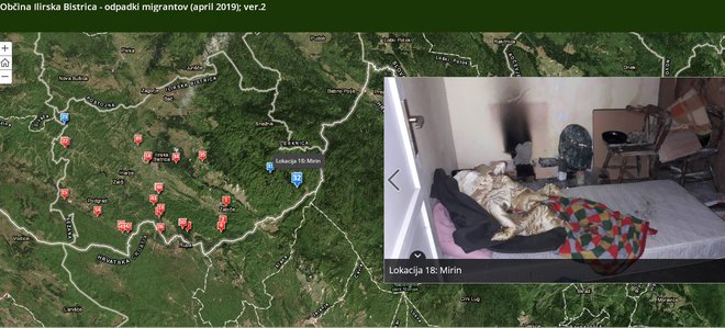 Zemljevid. FOTO: Občina Ilirska Bistrica, posnetek zaslona