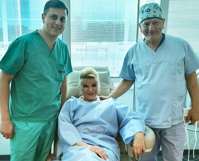 Ivana Trump na operaciji v Zagrebu. FOTO: Klinika Svjetlost