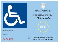 Edina veljavna parkirna karta za invalide v Sloveniji. FOTO: Zaslonski posnetek
