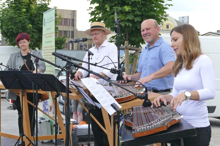 Fotografija: Slovenski citrarski kvartet. Foto: Primož Hieng