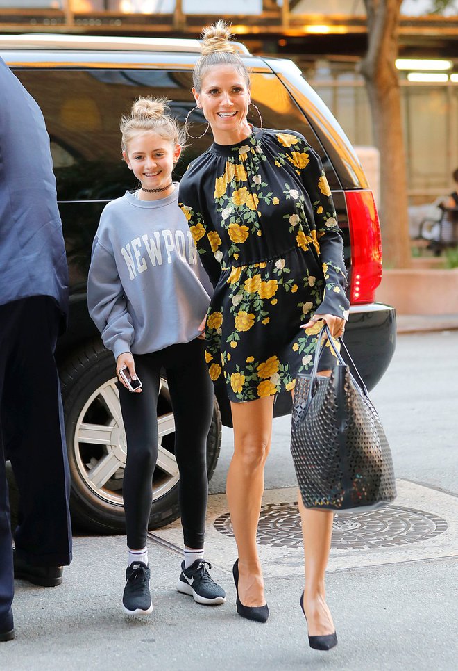 Heidi Klum in njena hči Leni v New Yorku. FOTO: Profimedia Profimedia, Splash