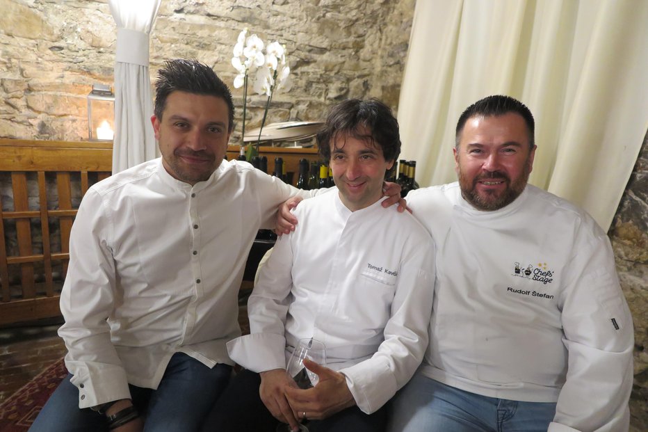 Fotografija: Med najboljšimi kuharji v regiji so zagotovo: Teo Fernetich (San Rocco, Brtonigla), Tomaž Kavčič (Gostilna pri Lojzetu, Zemono) in Rudi Štefan (Pelegrini, Šibenik). FOTO: Špela Ankele