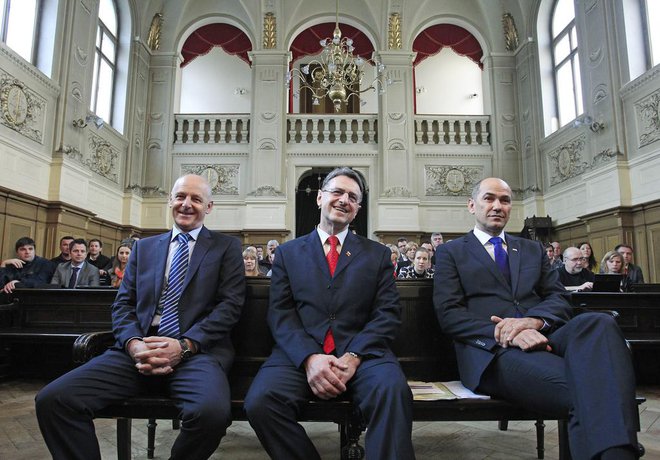 Ivan Črnkovič, Tone Krkovič in Janez Janša so bili udeleženi v postopku Patria. FOTO: Leon Vidic
