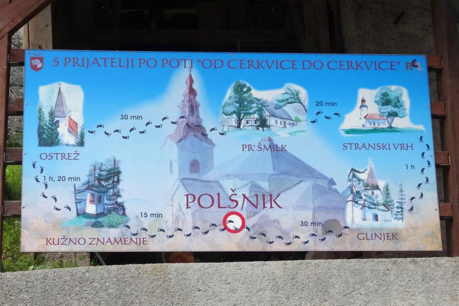 Fotografija: Zemljevid na Polšniku. FOTO: Primož Hieng