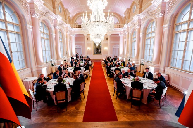 Uradna večerja, ki jo je gostil predsednik republike Borut Pahor. FOTO: Stanko Gruden/sta