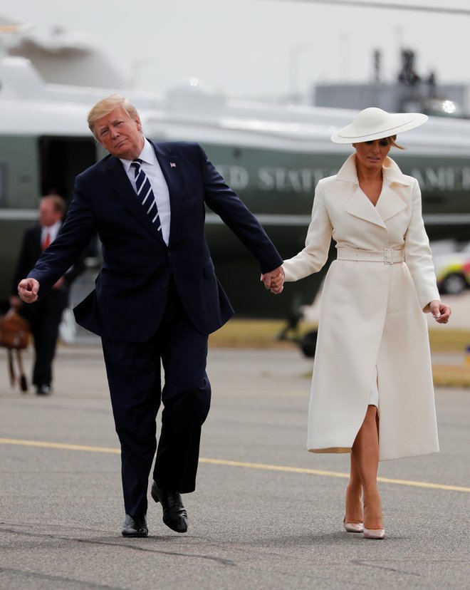 Donald in Melania Trump. FOTO: Reuters