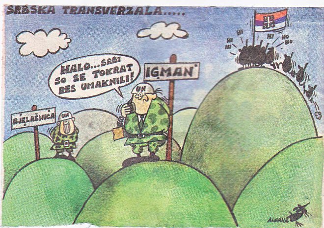 Prva Aljanina karikatura v Slovenskih novicah