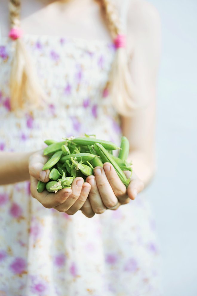 summer - the smiling girl is holding a green peas in her hands"n FOTO: Azgek Getty Images/istockphoto