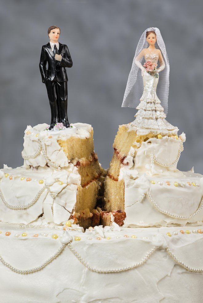 Že med poročnim slavjem je lahko očitno, da bo šel zakon po zlu. FOTOGRAFIJE: Guliver/Getty Images
