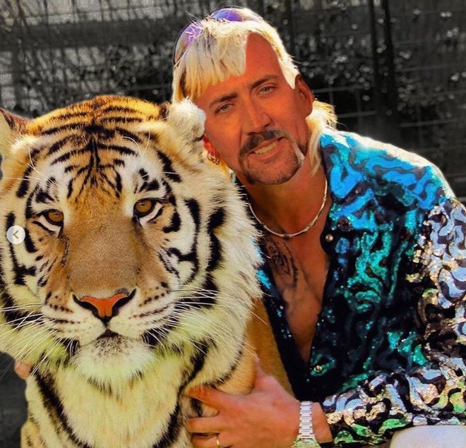 V eni izmed novih serij se bo prelevil tudi v razvpitega kralja tigrov, Joeja Exotica. FOTO: Osebni Arhiv