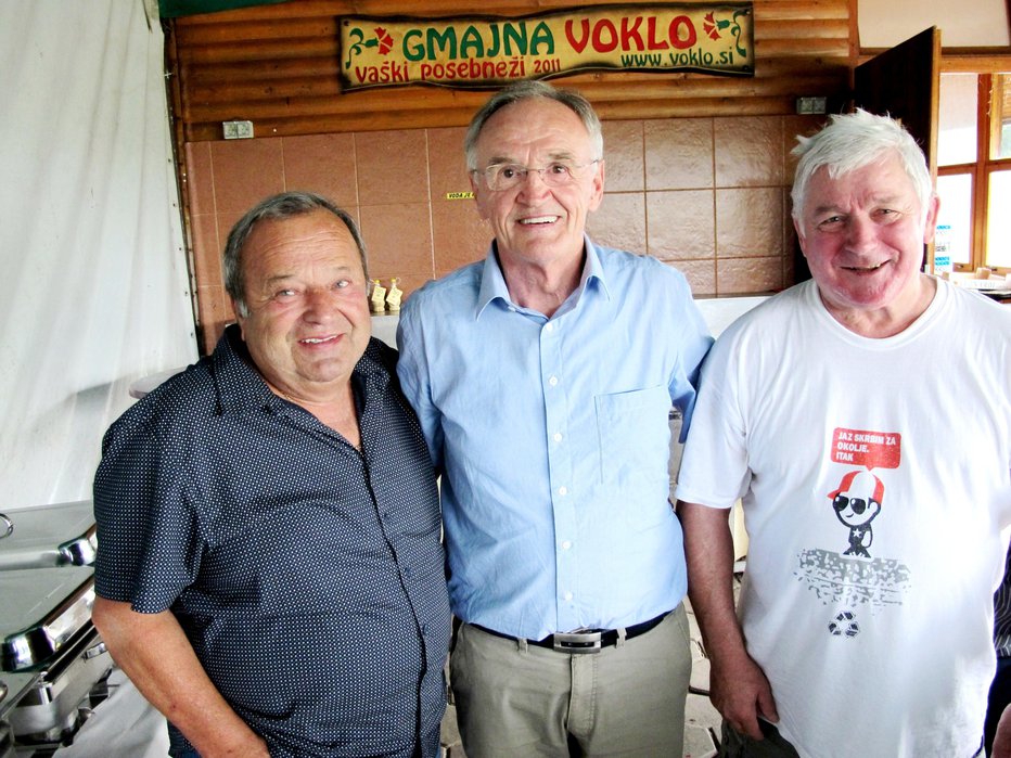 Fotografija: Glavni organizatorji Franc Jenko, Ciril Kozjek in Milan Bolka (z leve)
