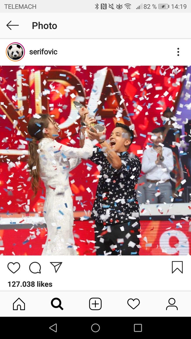 Takole je Marija proslavila Džejlino zmago. FOTO: Instagram