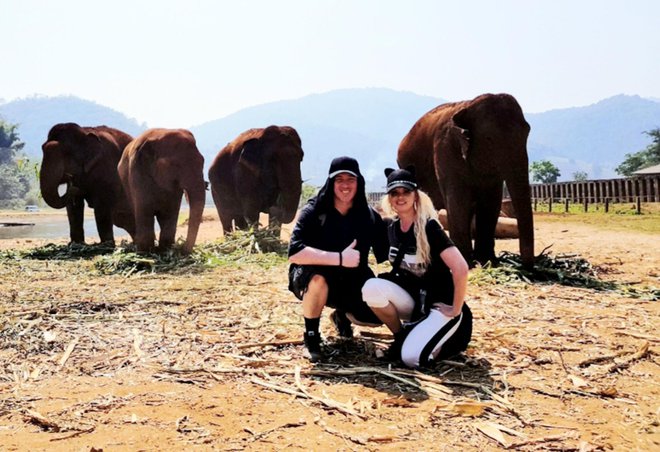 Najlepše doživetje je bil obisk parka za rehabilitacijo slonov. Foto: osebni arhiv