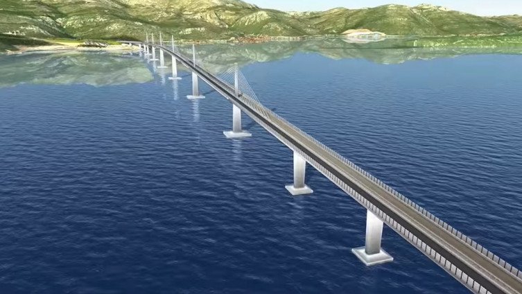 Fotografija: Takole bo videti most leta 2022. FOTOgrafiji: Hrvaške Ceste
