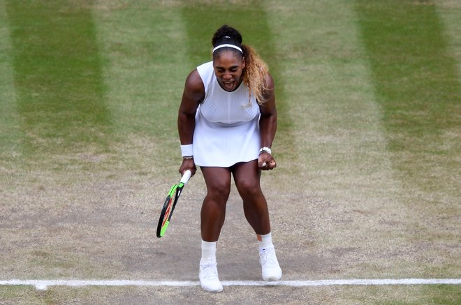 Serena Williams se je zaradi nemoči jezila.