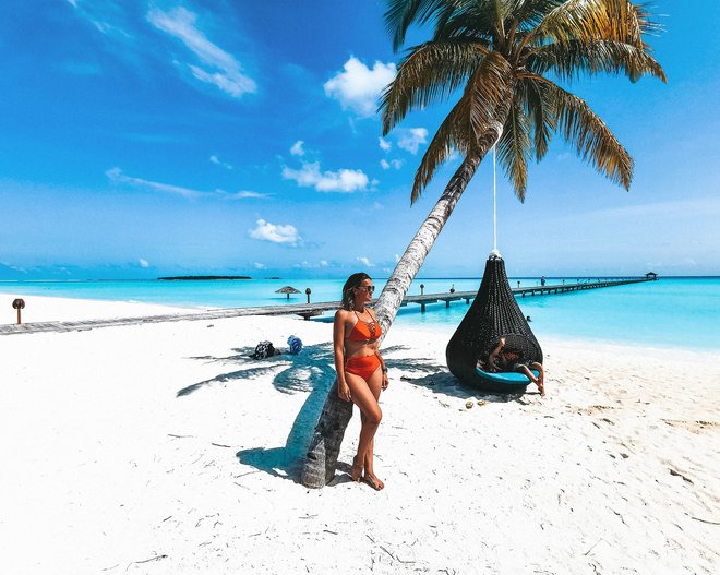 Rebeka Dremelj uživa na sanjskih Maldivih. FOTO: Facebook