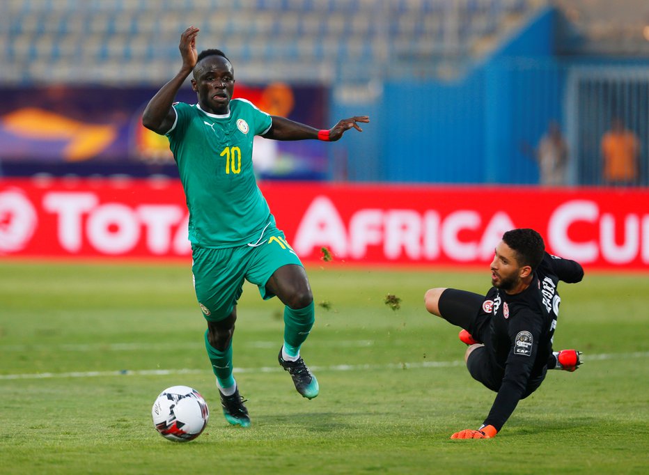 Fotografija: Sadio Mané je prvi zvezdnik Senegala, ki je v polfinalu izločil Tunizijo. FOTO: Reuters