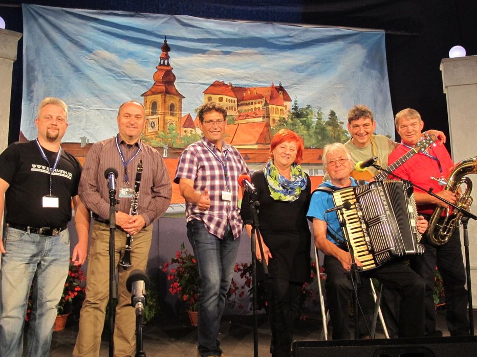 Fotografija: V nedeljo bodo na Ptuju tudi Štirje kovači, trenutno najstarejši še delujoči ansambel pri nas, ki je junija v Slovenj Gradcu slavil 60-letnico. FOTO: Mojca Marot