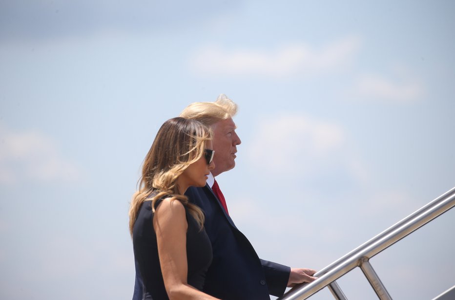 Fotografija: Donald in Melania Trump. FOTO: Leah Millis, Reuters