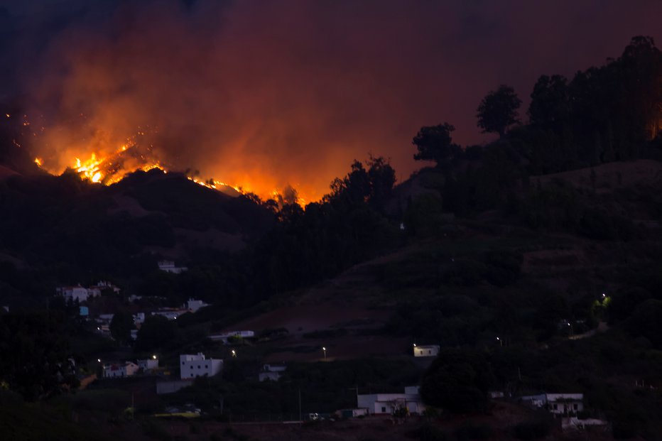 Fotografija: Požar na otoku Gran Canaria. FOTO: Reuters