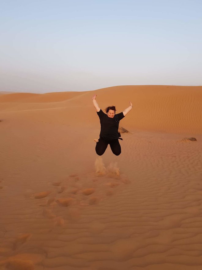 Puščavski pesek je treba doživeti, pravi Ana. FOTO: Osebni Arhiv