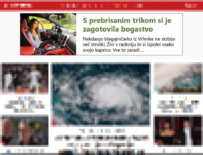 Oglas z domnevno Vrhničanko na enem od hrvaških portalov. FOTO: Zaslonski posnetek