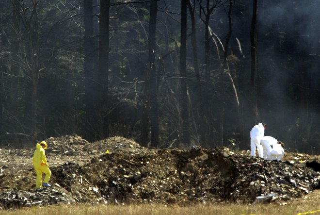 Mesto v Pensilvaniji, kjer je padlo letalo United Airlines na letu 93. FOTO: Reuters