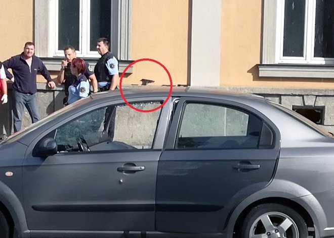Po streljanju je pištolo odložil na okensko polico in se predal policistom. FOTOGRAFIJI: Aleš Andlovič
