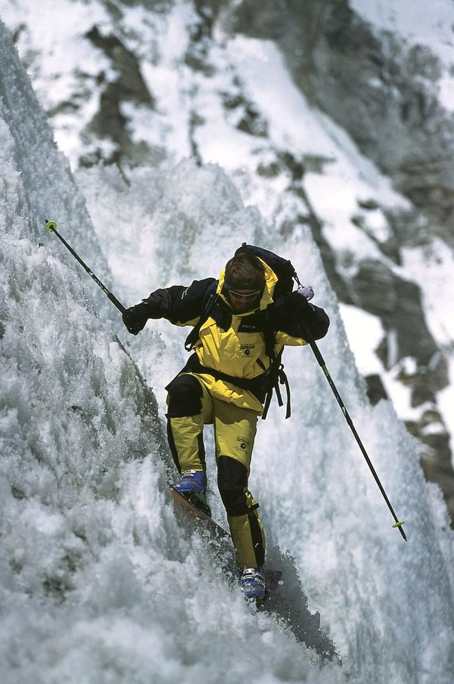 Leta 2000 med smučanjem z Everesta FOTO: osebni arhiv