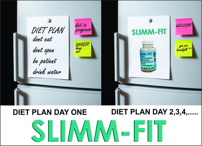 Kako je videti dieta s prehranskim dopolnilom SLIMM-FIT. FOTO: SLIMM-FIT