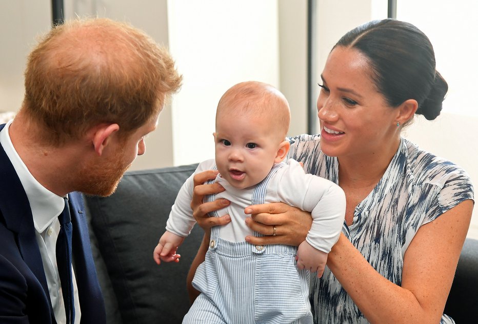 Fotografija: Princ Harry, Meghan in sin Archie. FOTO: Reuters