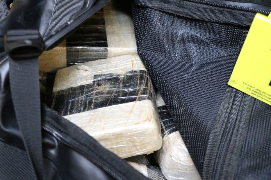 Fotografija: V torbi je bilo kar 13 kilogramov heroina. FOTO: Pu Novo Mesto