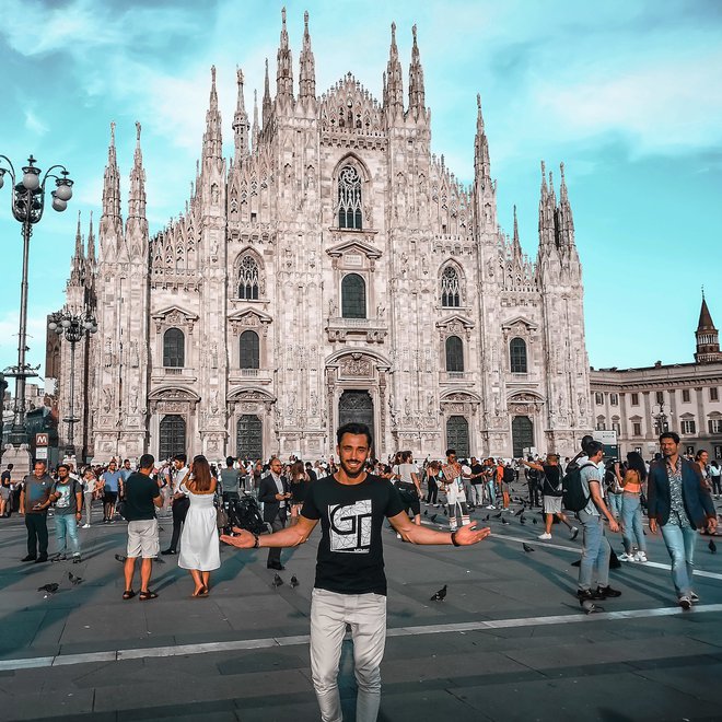Milanska katedrala Duomo mu je zelo pri srcu. Fotografije: osebni arhiv