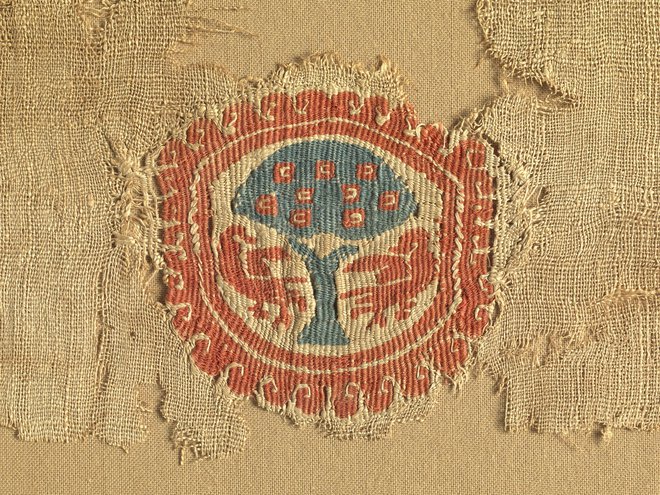 Pri koptski tkanini sta bila uporabljena lan in volna. Foto: Tomaž Lauko