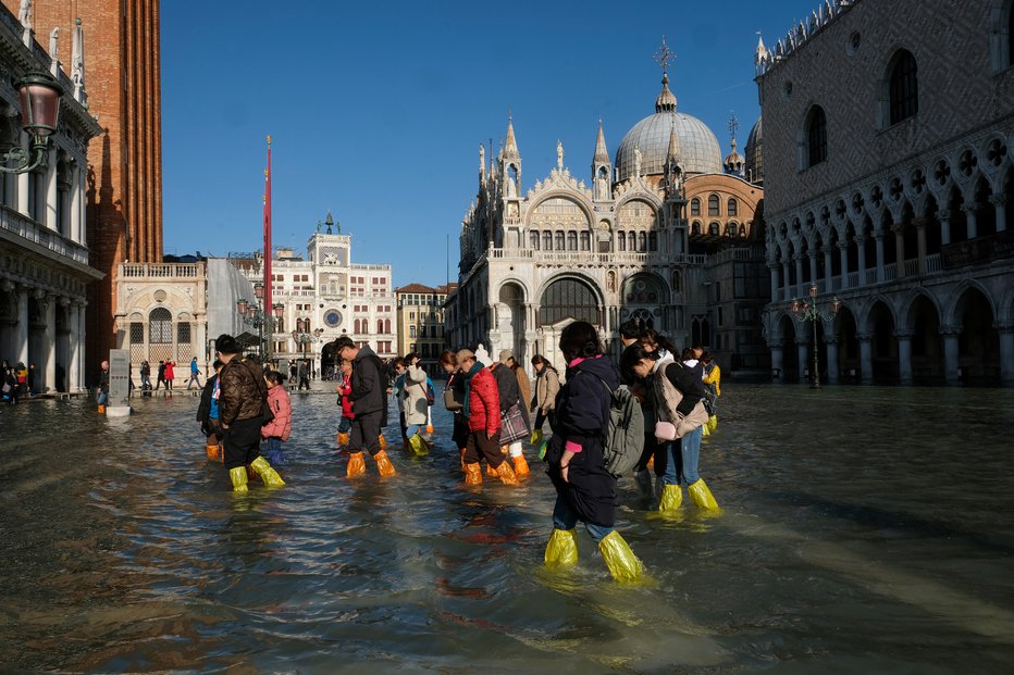 Fotografija: Benetke pod vodo. FOTO: Reuters