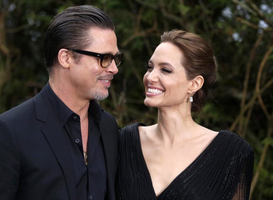 Fotografija: Angelina Jolie in Brad Pitt. FOTO: Reuters Pictures