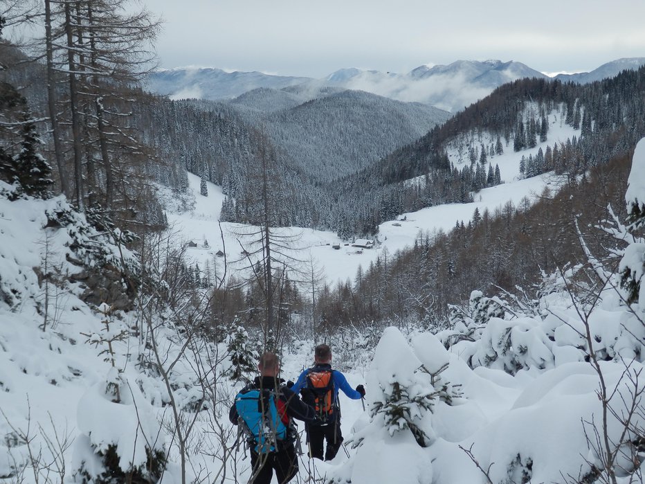 Fotografija: Za zimsko pohajanje v gorah sta potrebna oprema in znanje. FOTO: Boštjan Fon