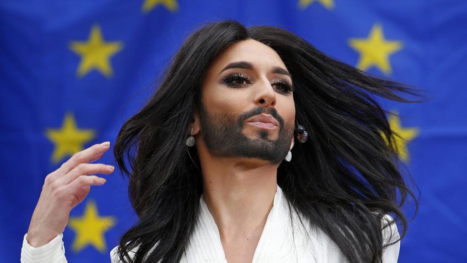 Fotografija: Conchita Wurst, zmagovalka Evrovizije 2014. FOTO: Reuters
