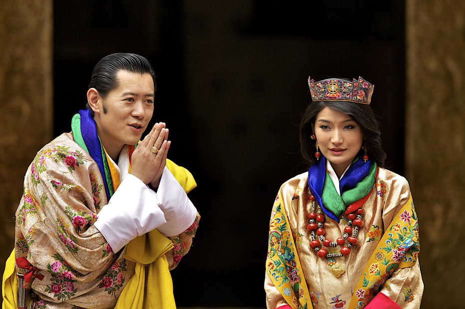 Fotografija: Kralj Jigme Khesa in Jetsum Pena veljata za Williama in Kate Butana. FOTO: Guliver/Getty Images