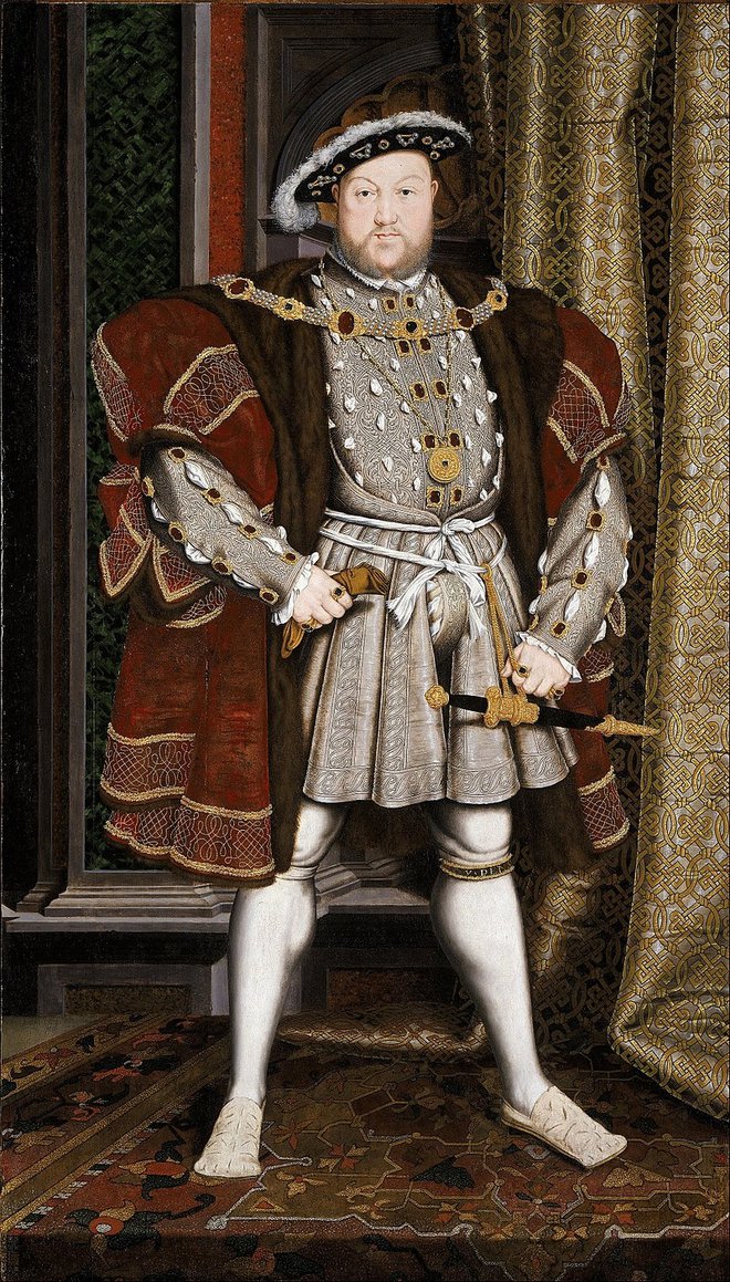 Kralj Henrik VIII. je Angliji vladal med letoma 1509 in 1547. FOTO: National Portrtait gallery/Wikipedia