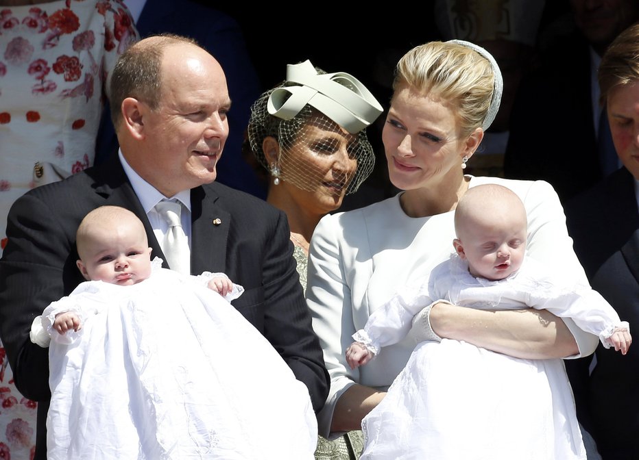 Fotografija: Albert ima s Charlene šestletna dvojčka Gabriello in Jacquesa. FOTO: Eric Gaillard/Reuters