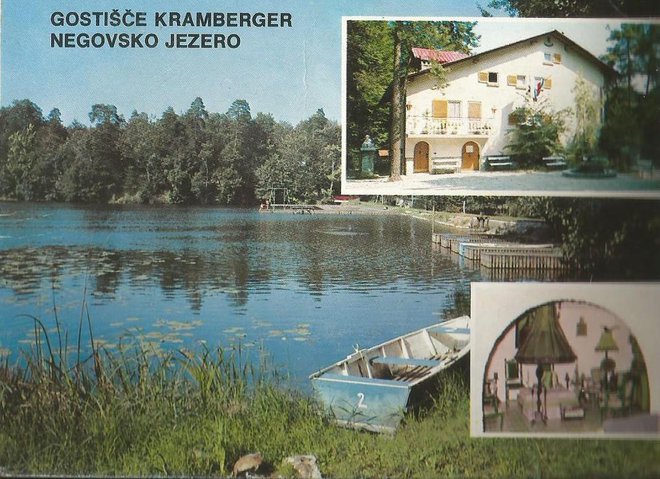 Na razglednici je samo spomin na Negovsko jezero in gostilno. FOTO: LUDVIK KRAMBERGER