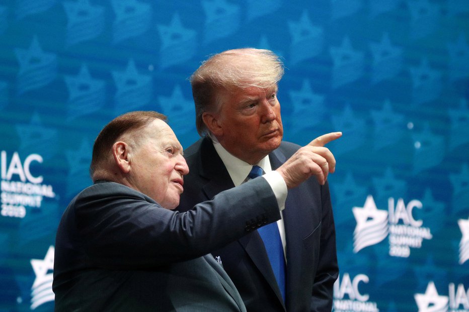 Fotografija: Sheldon Adelson je bil Trumpov veliki podpornik. FOTO: Loren Elliott, Reuters