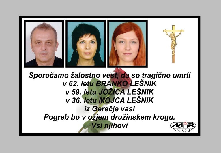 Fotografija: Branko, Jožica in Mojca so morali umreti zaradi neizmernega sovraštva. FOTO: Pp Mir