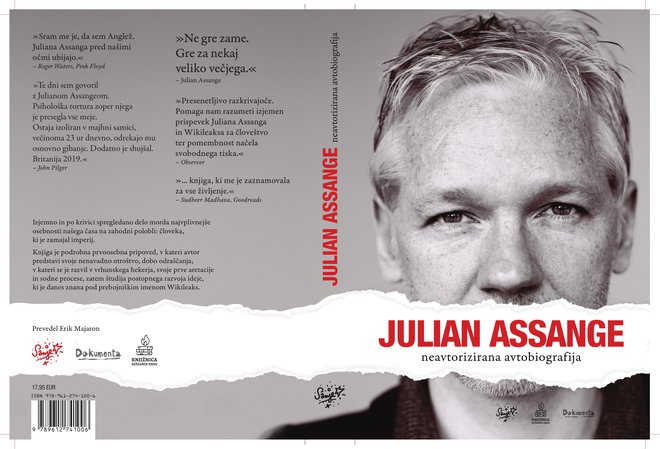 Naslovnica knjige Julian Assange: Neavtorizirana avtobiografija FOTO: Založba Sanje