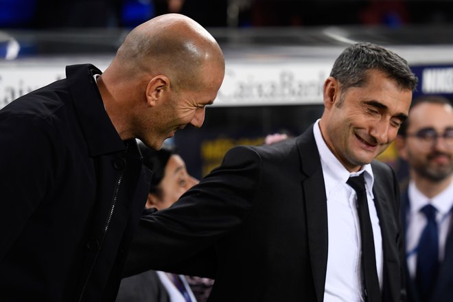 Tako Zinedine Zidane kot Ernesto Valverde sta obžalovala izgubljeni točki. FOTO: AFP